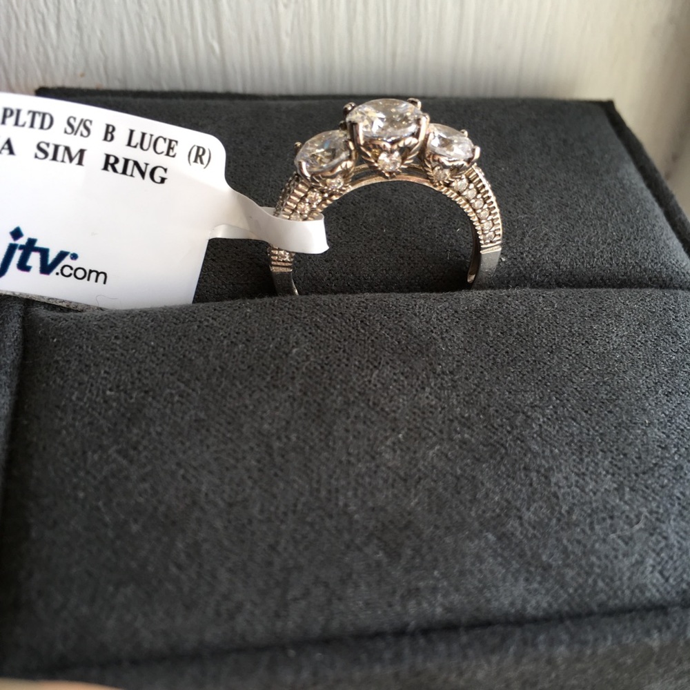 Sterling 3 stone Ring 7